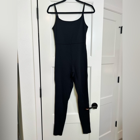 Wild Fable Black Ribbed Stretch Jumpsuit (Med) - Picture 2 of 4